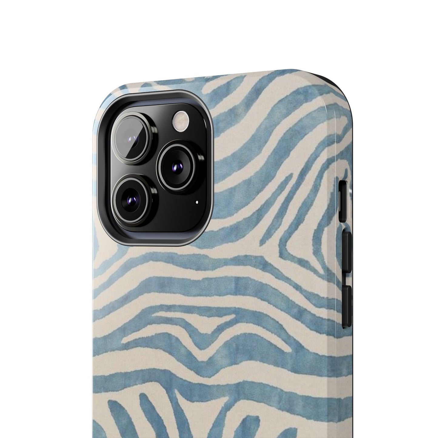 Blue Zebra Print Aesthetic Phone Case