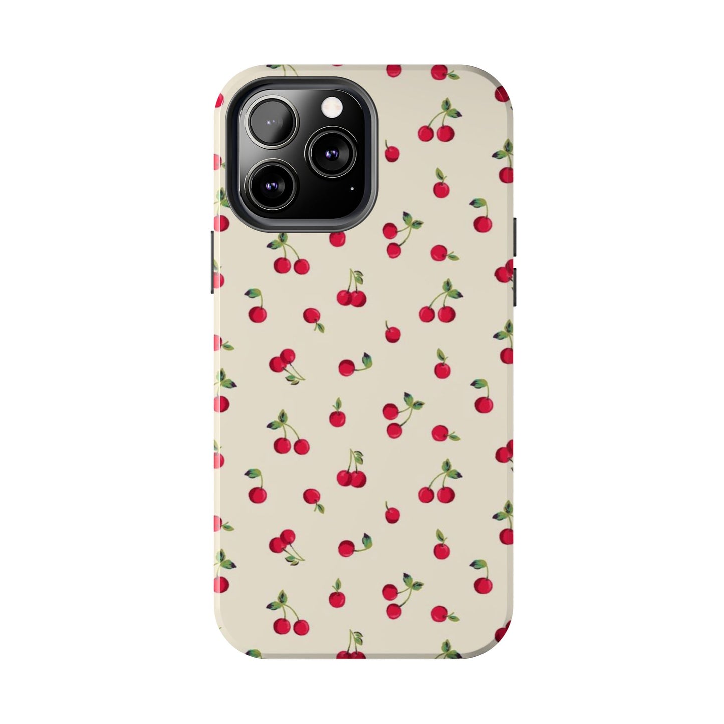 Cherry Print Glossy Phone Case, Feminine, Cutesy