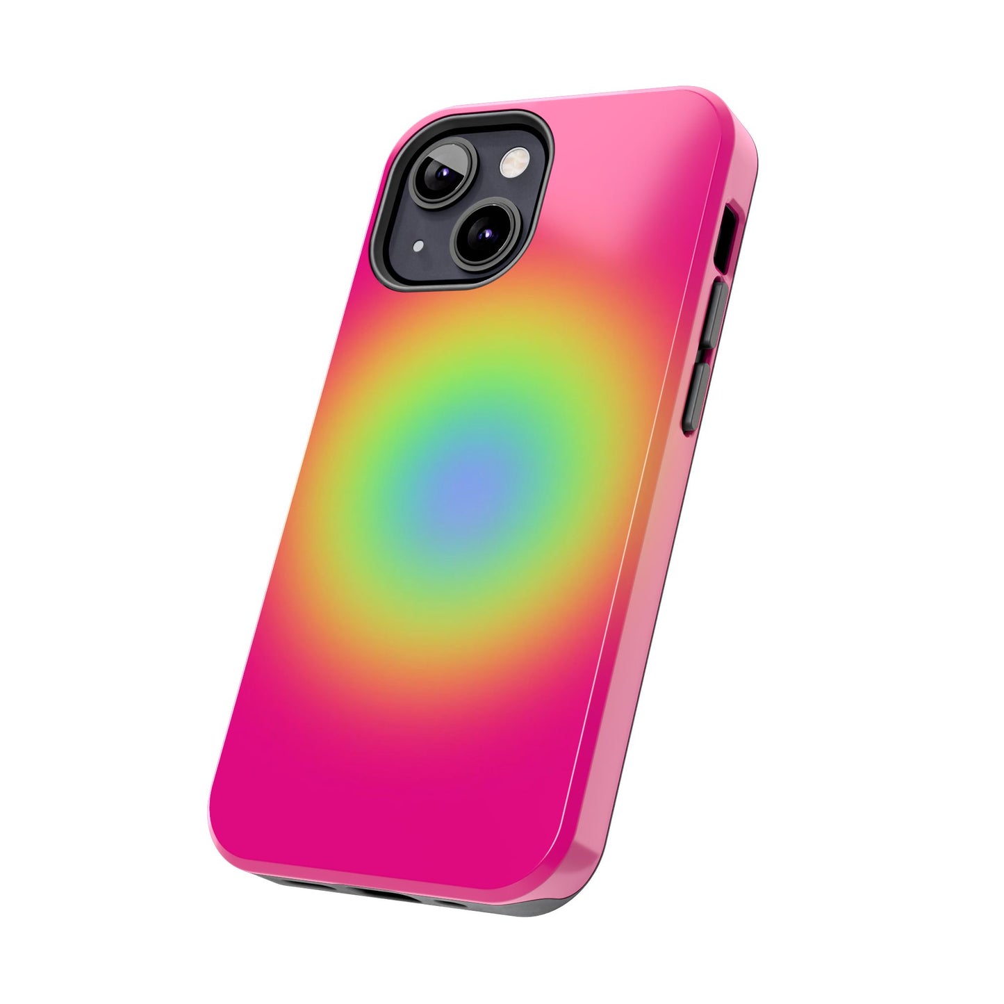 Pink Aura Phone Case, Pink, Yellow, Trendy, Clean Girl Aesthetic, Preppy, Glossy Phone Case