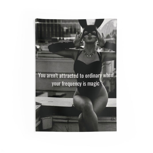 Frequency is Magic Poster, Confidence Tapestry, B&W Aesthetic Poster