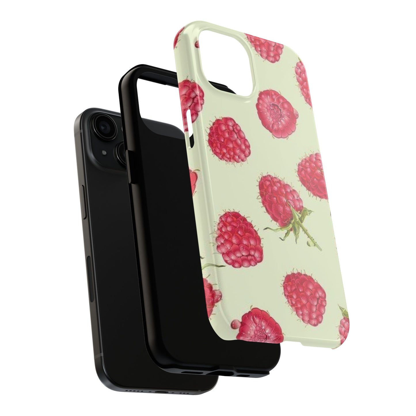 Raspberry Phone Case, Fruit, Cute, Clean Girl, Glossy Phone Case