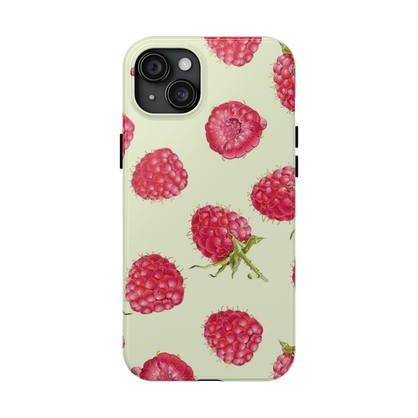 Raspberry Phone Case, Fruit, Cute, Clean Girl, Glossy Phone Case