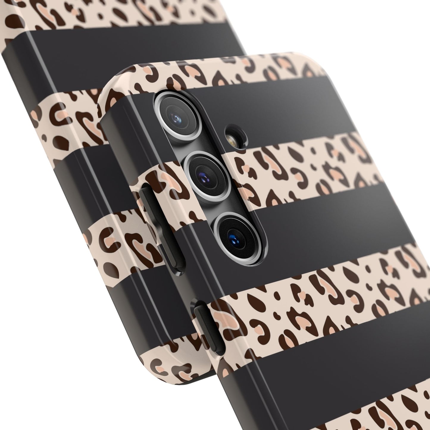 Cheetah Print Striped iPhone Case – Black Striped Cheetah Print Aesthetic