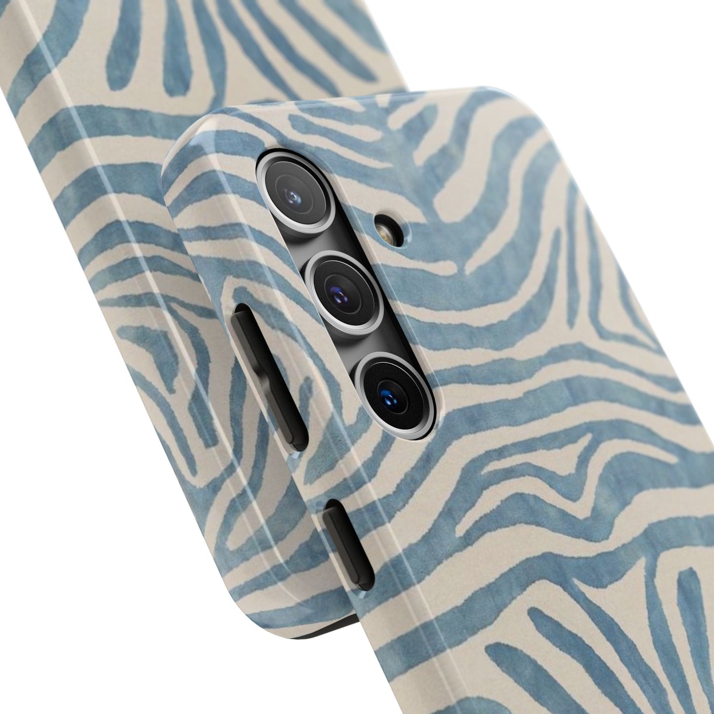 Blue Zebra Print Aesthetic Phone Case