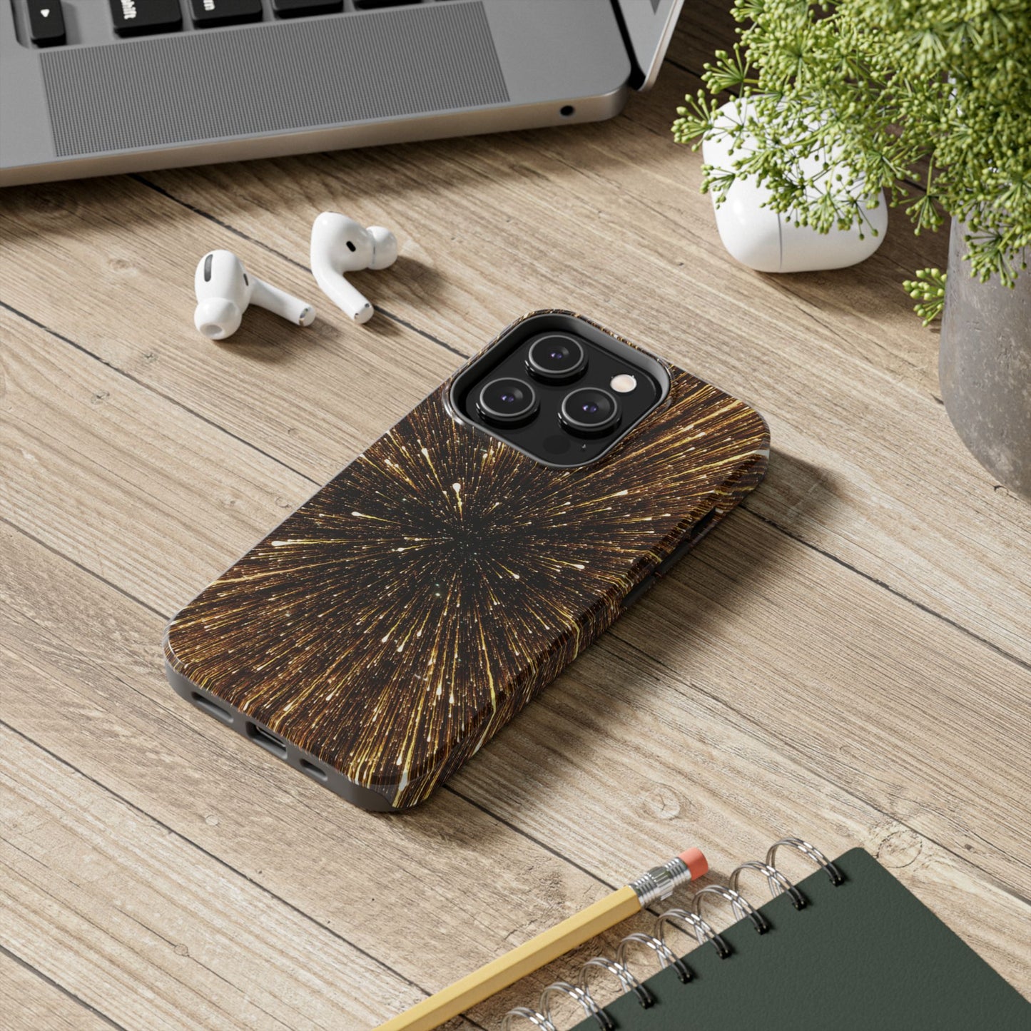 Star Burst Gold Galaxy Phone Case