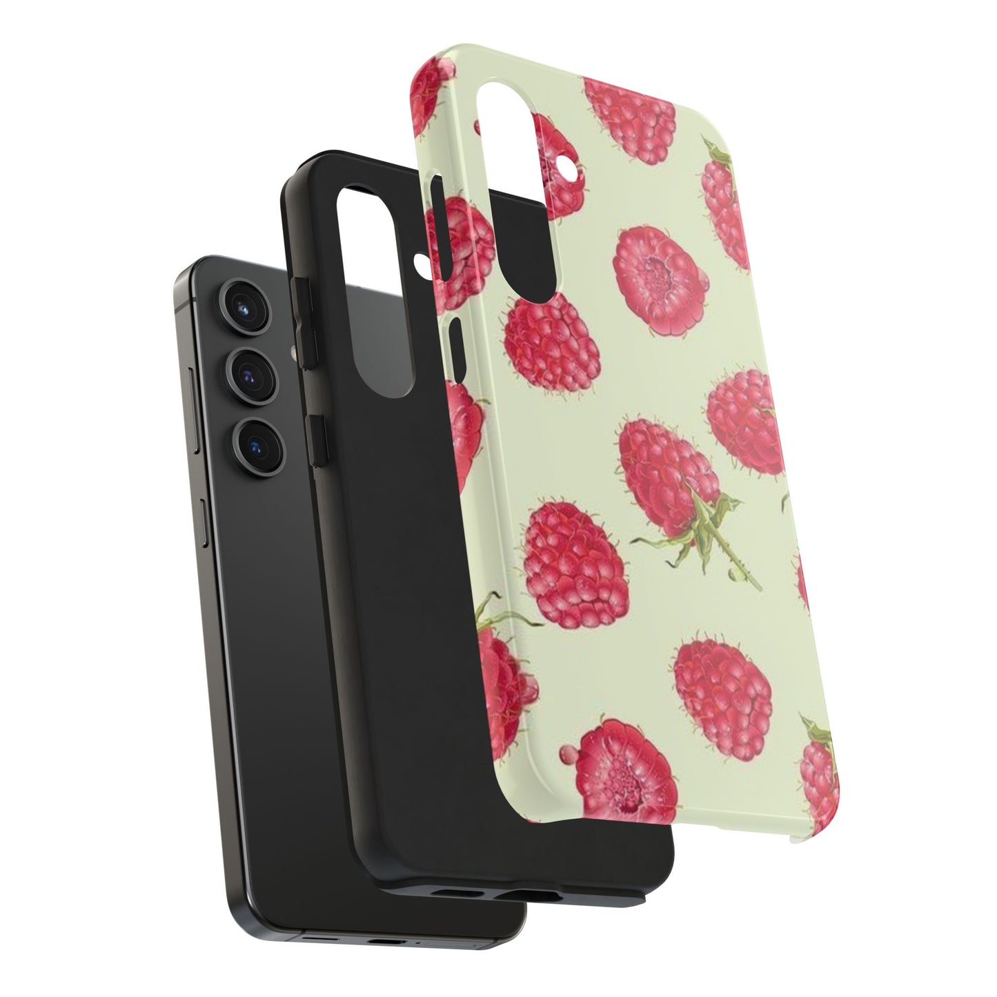 Raspberry Phone Case, Fruit, Cute, Clean Girl, Glossy Phone Case
