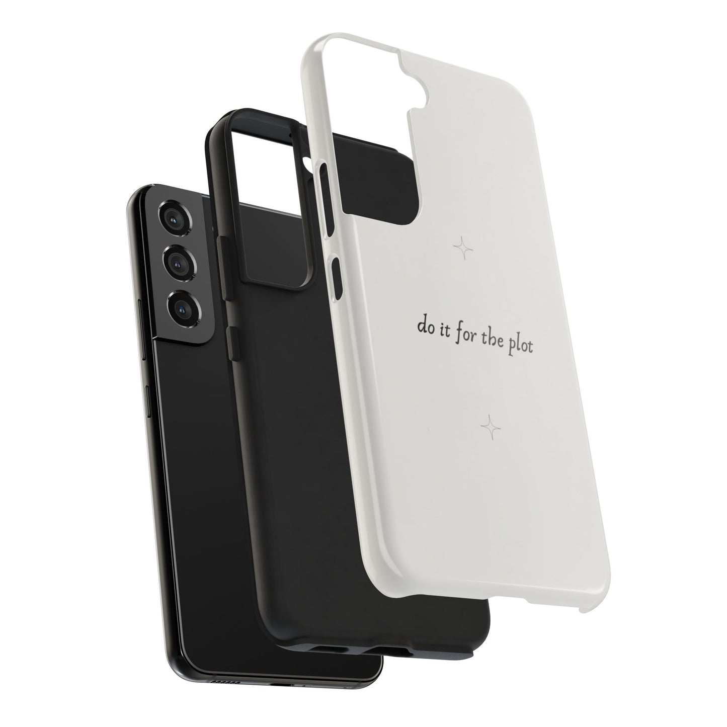 Do It For the Plot Simple Aesthetic Glossy Phone Case with Affirmation