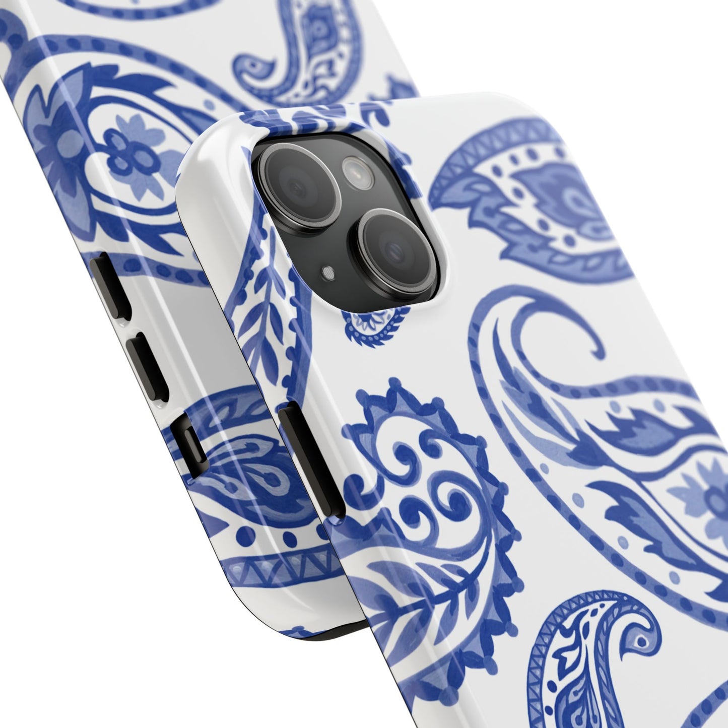 Paisley Blue and White phone case