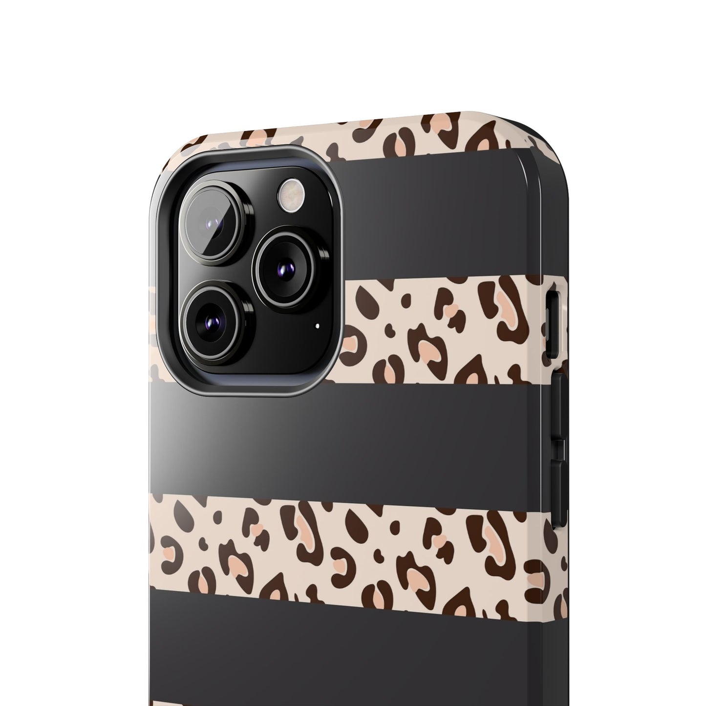 Cheetah Print Striped iPhone Case – Black Striped Cheetah Print Aesthetic