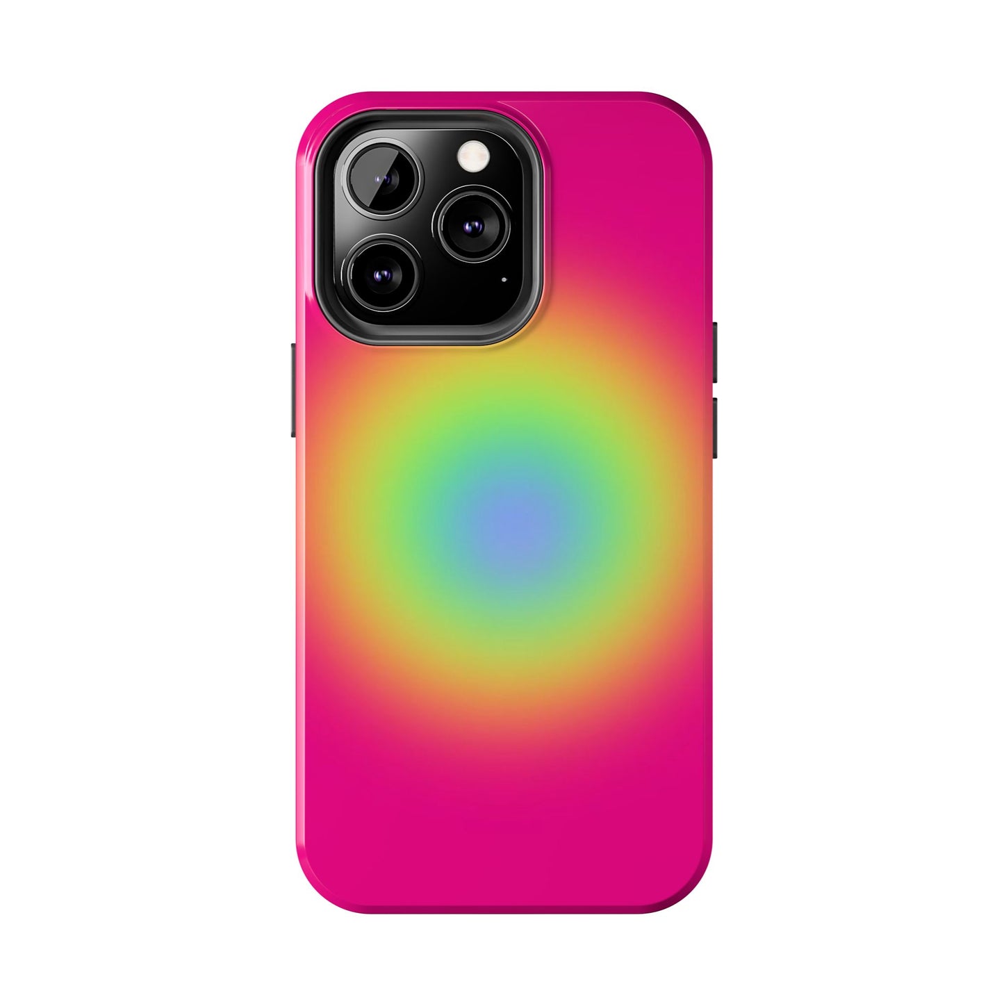 Pink Aura Phone Case, Pink, Yellow, Trendy, Clean Girl Aesthetic, Preppy, Glossy Phone Case