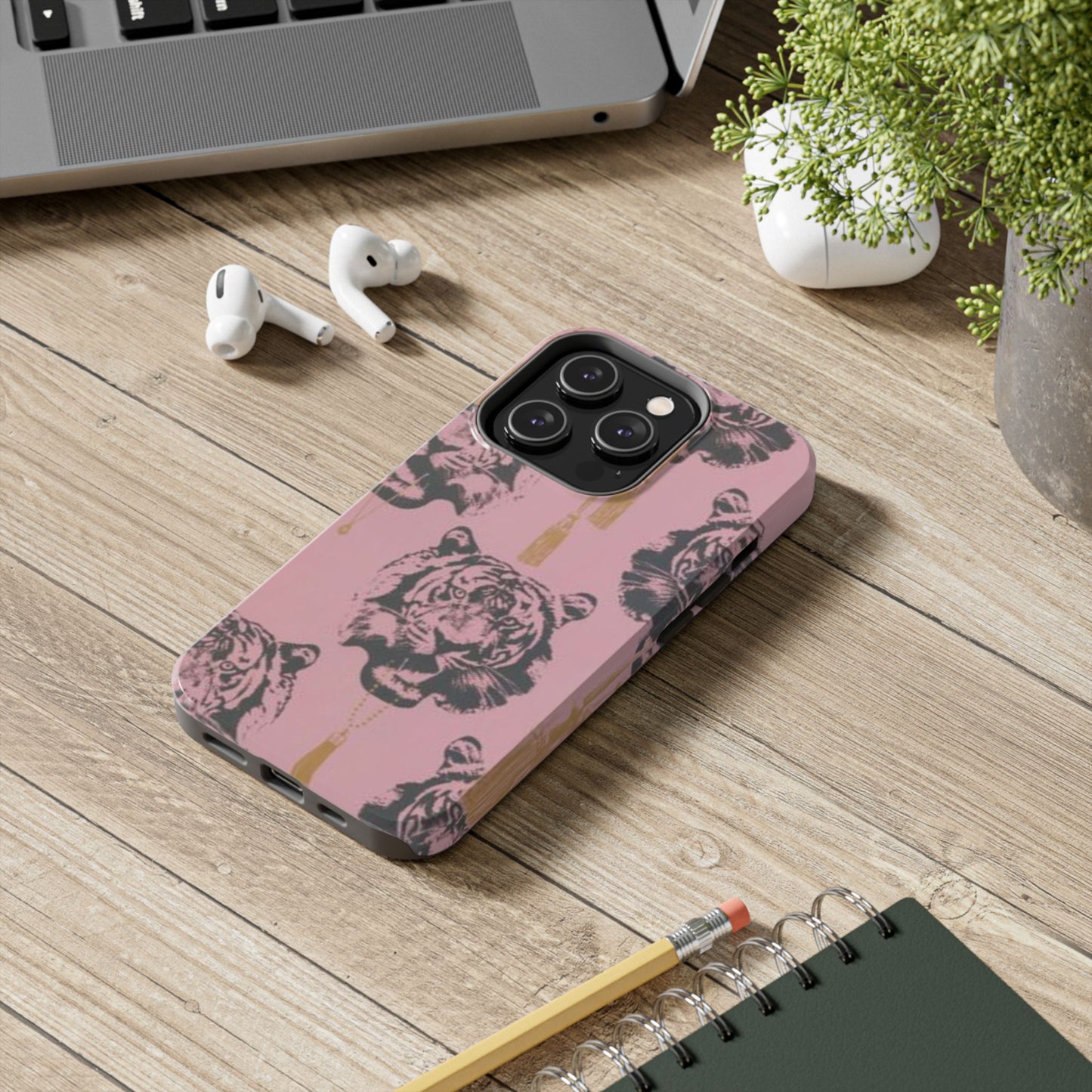 Pink Tiger Print Fashion Phone Case