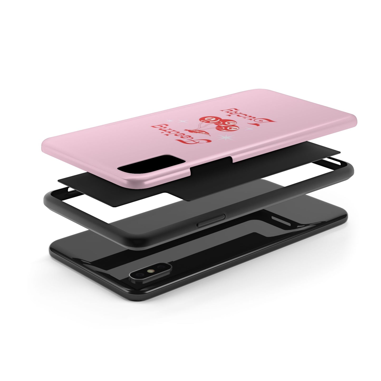 Feeling Lucky Pink Aesthetic Glossy Phone Case, Affirmations