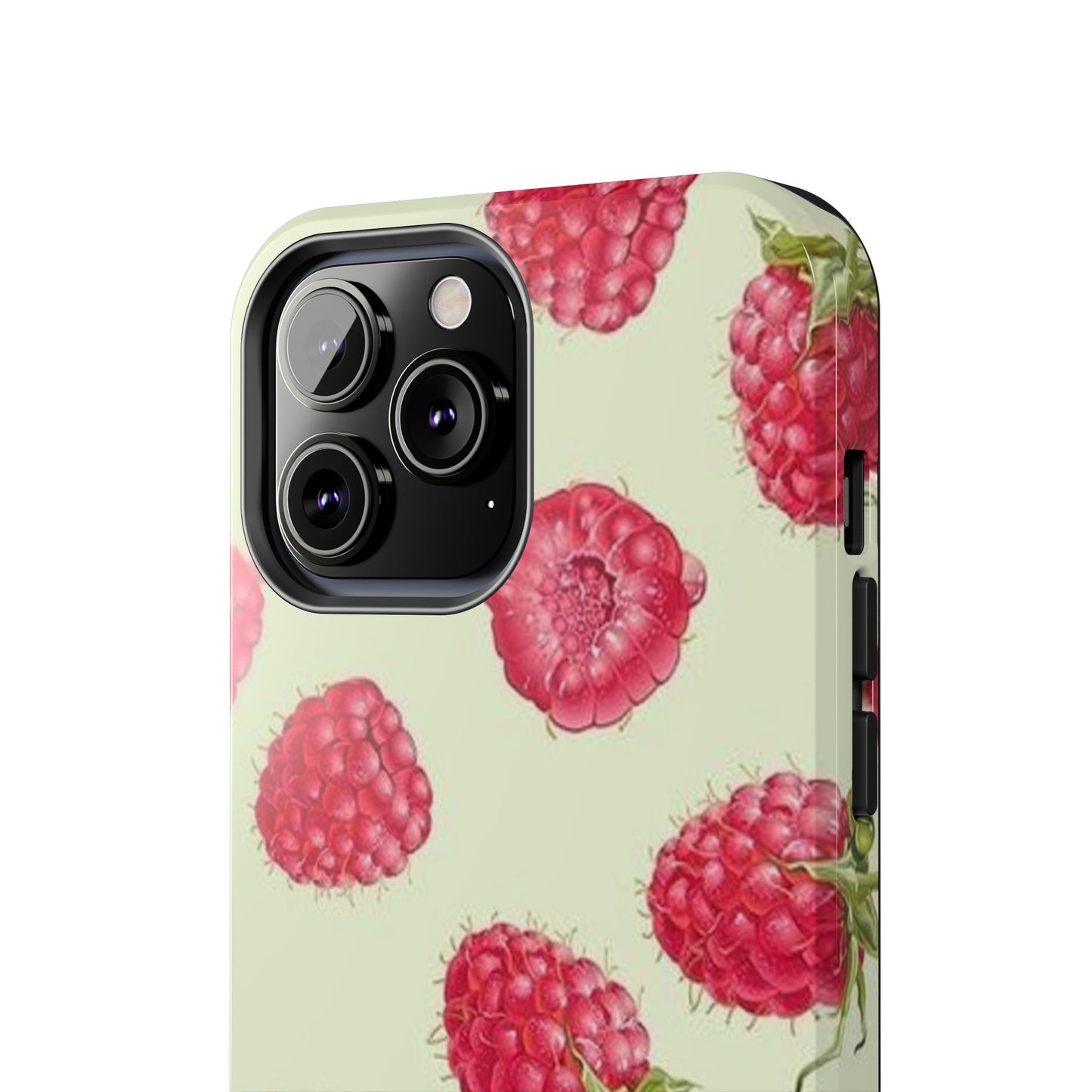Raspberry Phone Case, Fruit, Cute, Clean Girl, Glossy Phone Case
