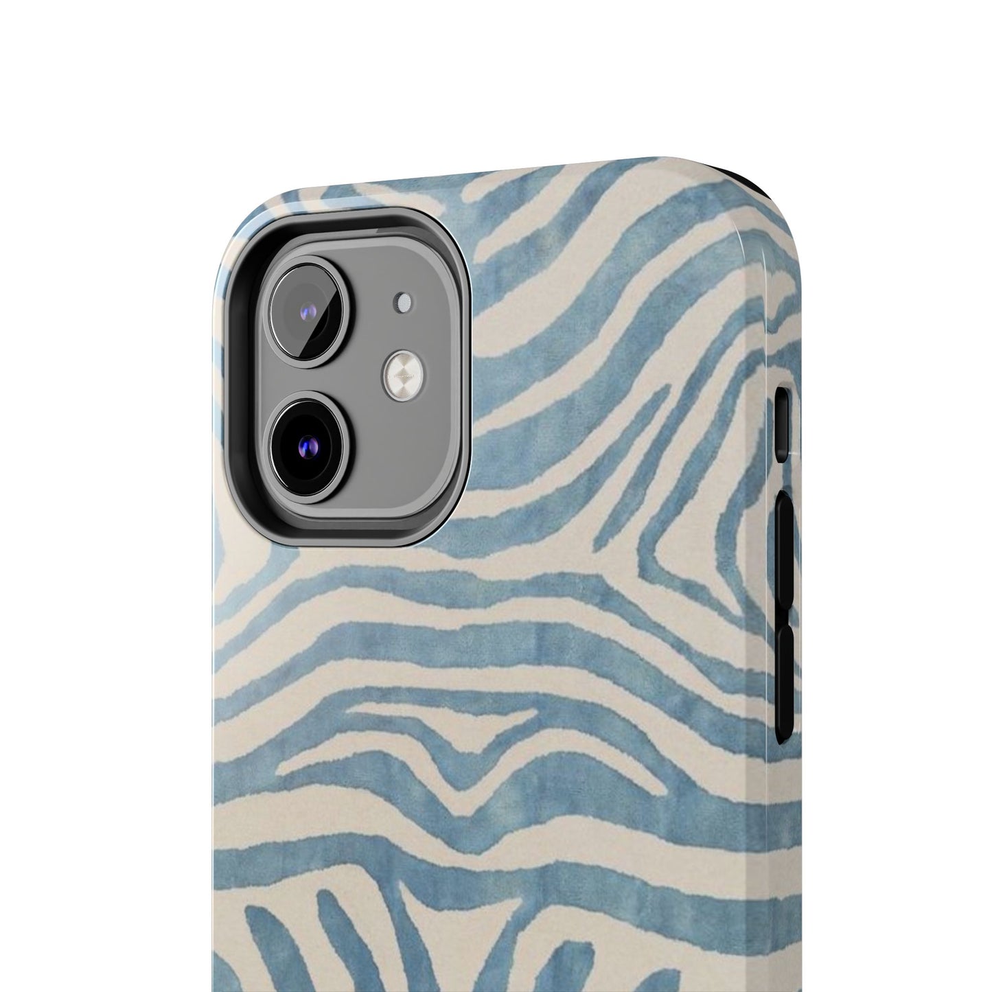 Blue Zebra Print Aesthetic Phone Case