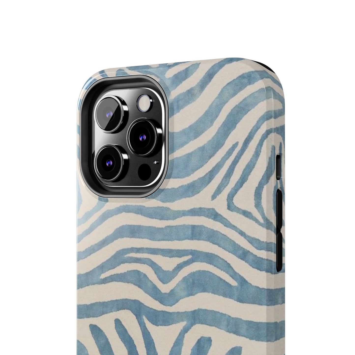 Blue Zebra Print Aesthetic Phone Case