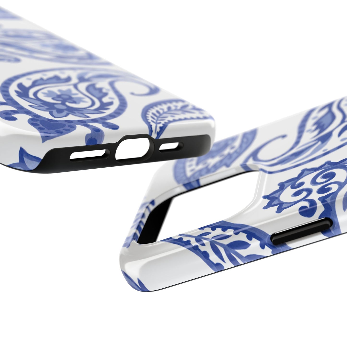 Paisley Blue and White phone case