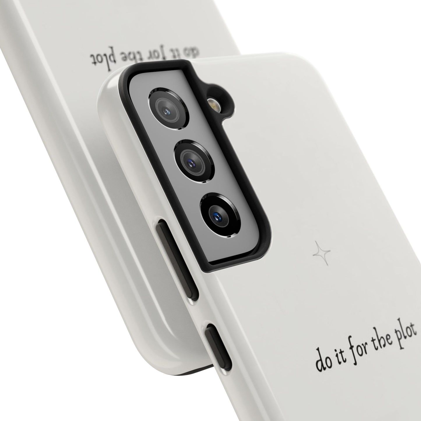 Do It For the Plot Simple Aesthetic Glossy Phone Case with Affirmation