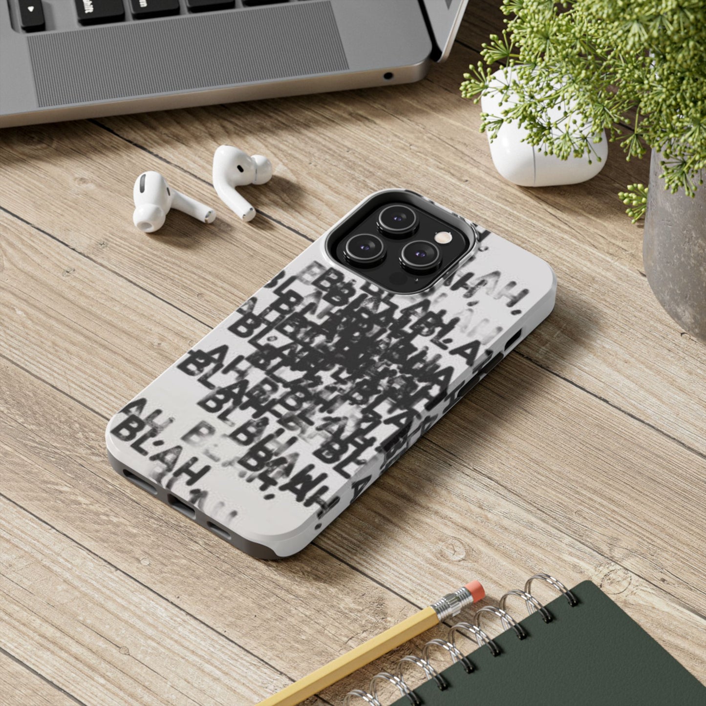 Blah Blah Blah Print Phone Case