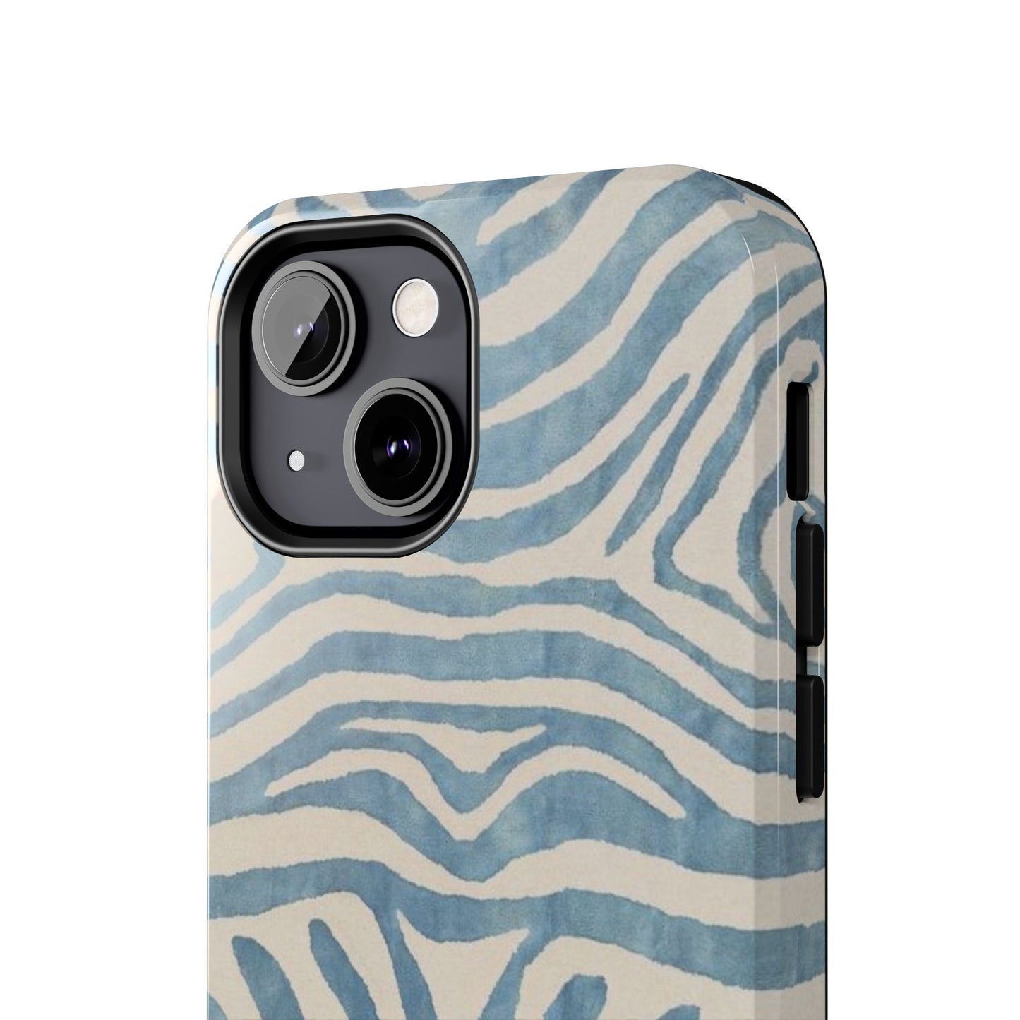 Blue Zebra Print Aesthetic Phone Case