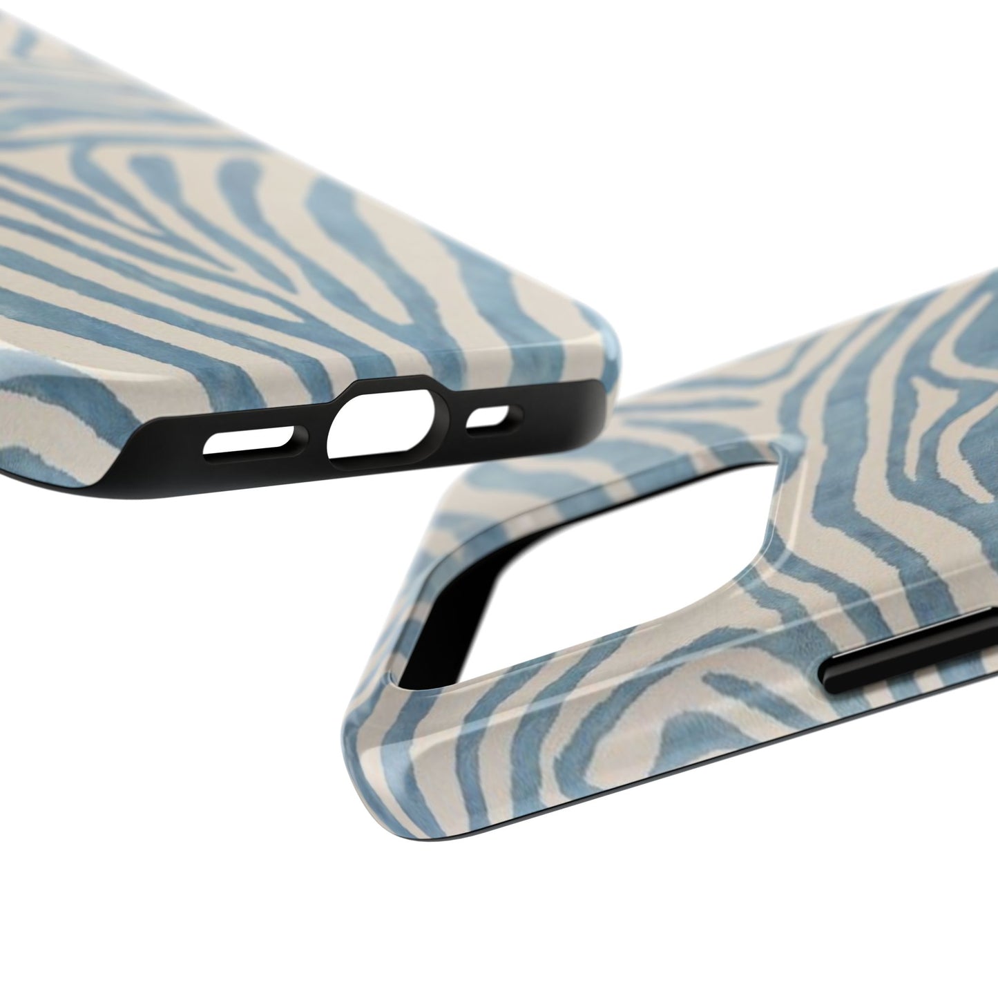 Blue Zebra Print Aesthetic Phone Case