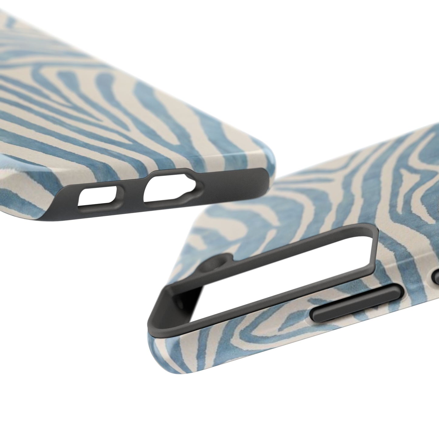 Blue Zebra Print Aesthetic Phone Case