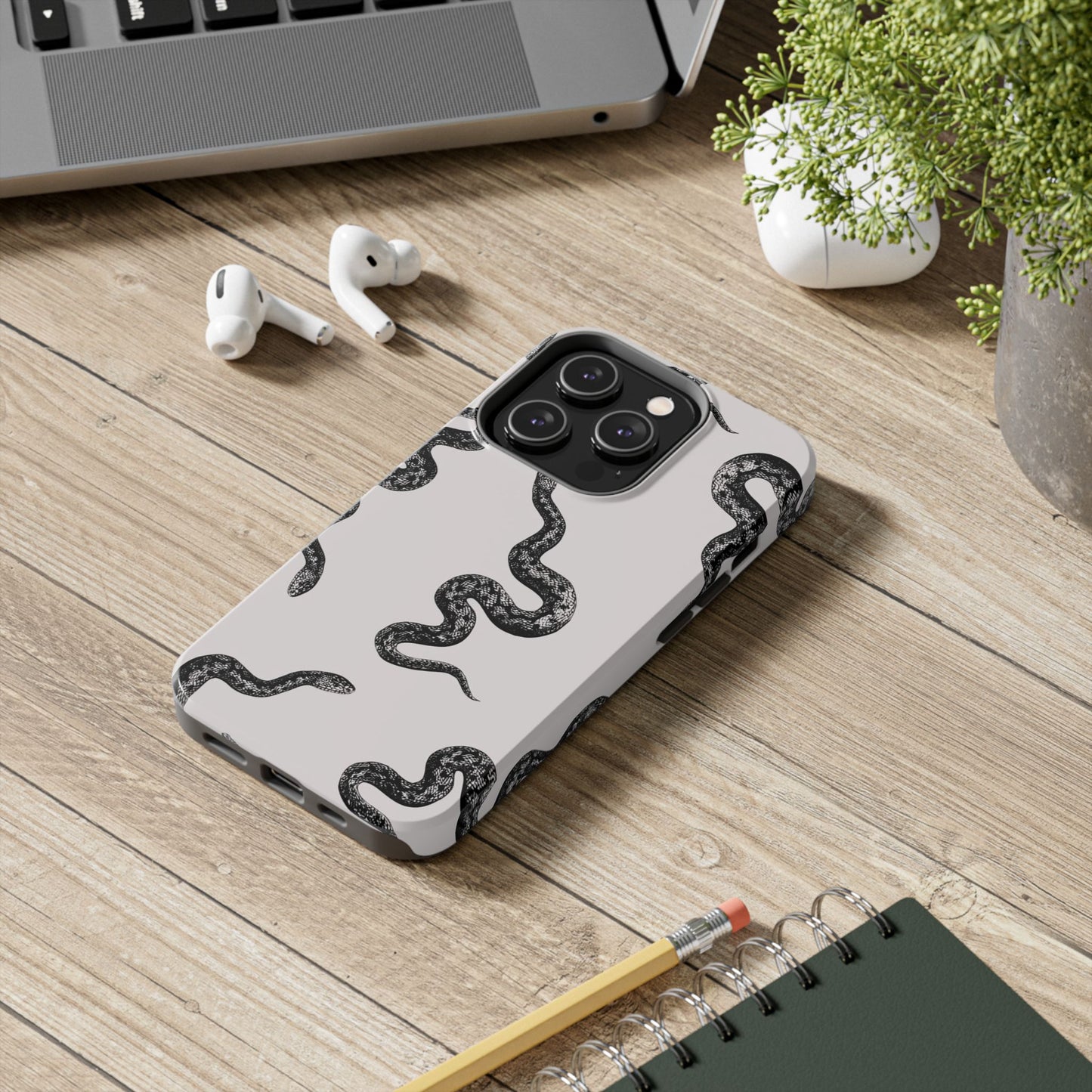 Snake Print Aesthetic Glossy Phone Case
