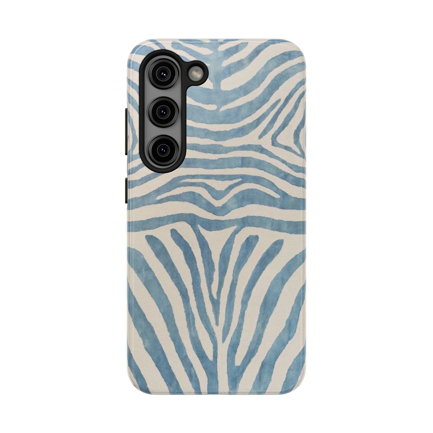Blue Zebra Print Aesthetic Phone Case