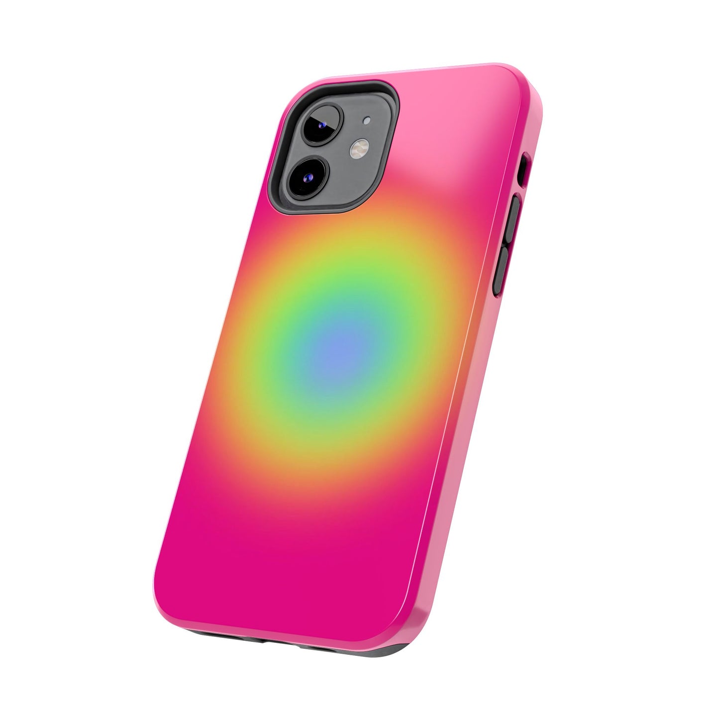 Pink Aura Phone Case, Pink, Yellow, Trendy, Clean Girl Aesthetic, Preppy, Glossy Phone Case