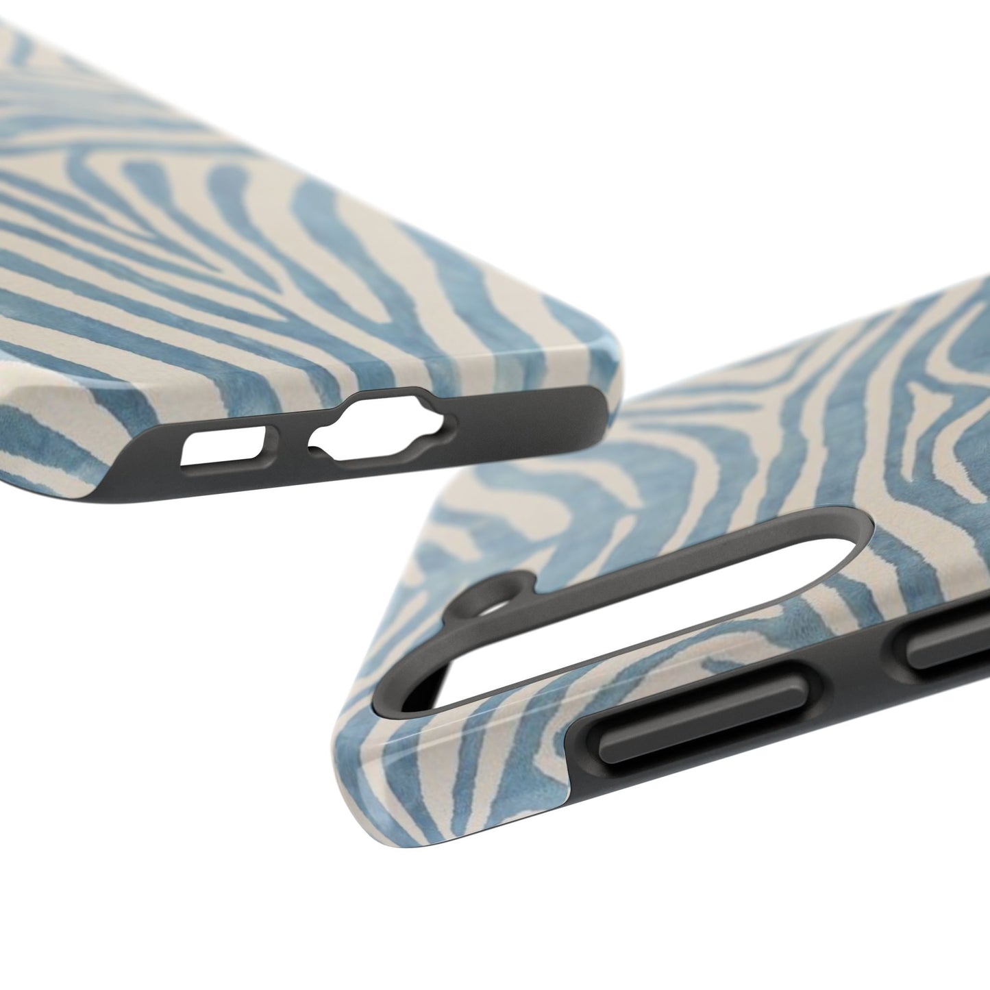 Blue Zebra Print Aesthetic Phone Case
