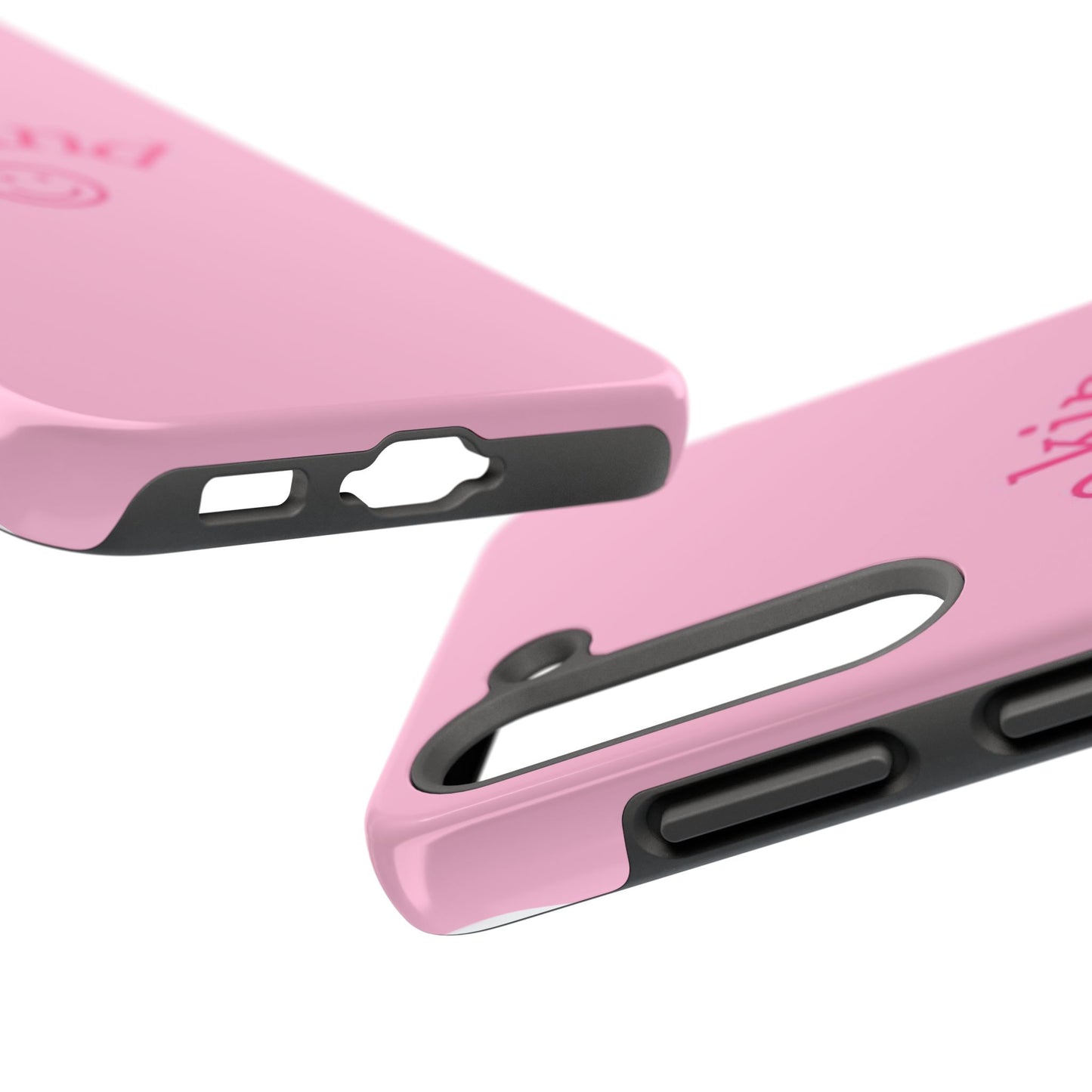Be Kind Smiley Face Phone Case, Pink, Glossy