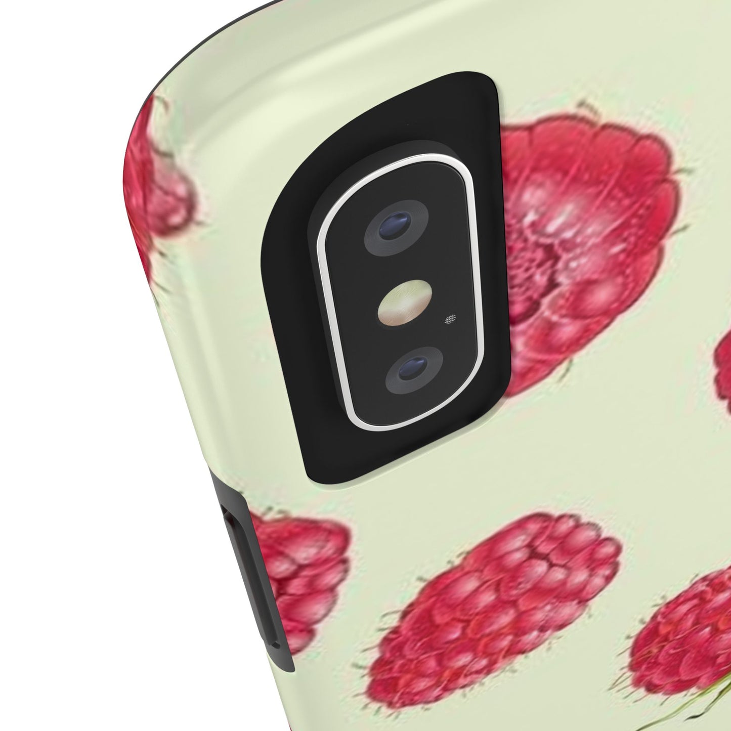 Raspberry Phone Case, Fruit, Cute, Clean Girl, Glossy Phone Case